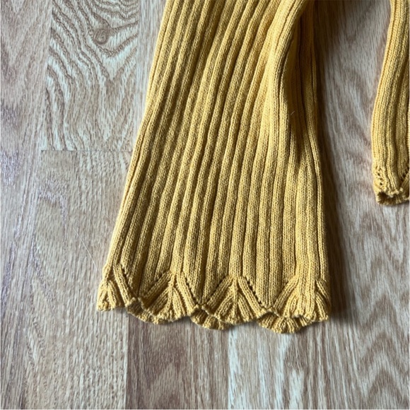 Yellow Ribbed Knit Sweater - Picture 3 of 10